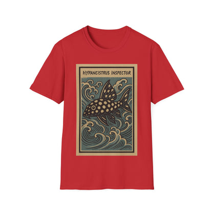 Snowball Pleco Tee – Ukiyo-e Woodblock Aquarium Art