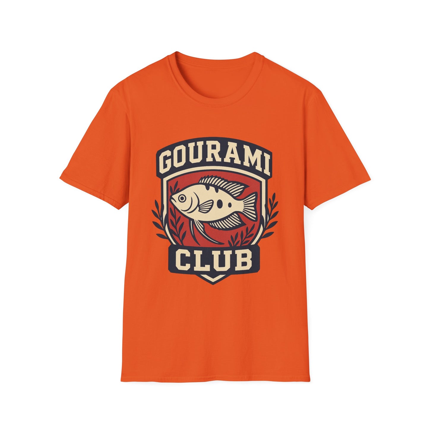 Gourami Club Tee – Retro Crest Three-Spot Gourami Design