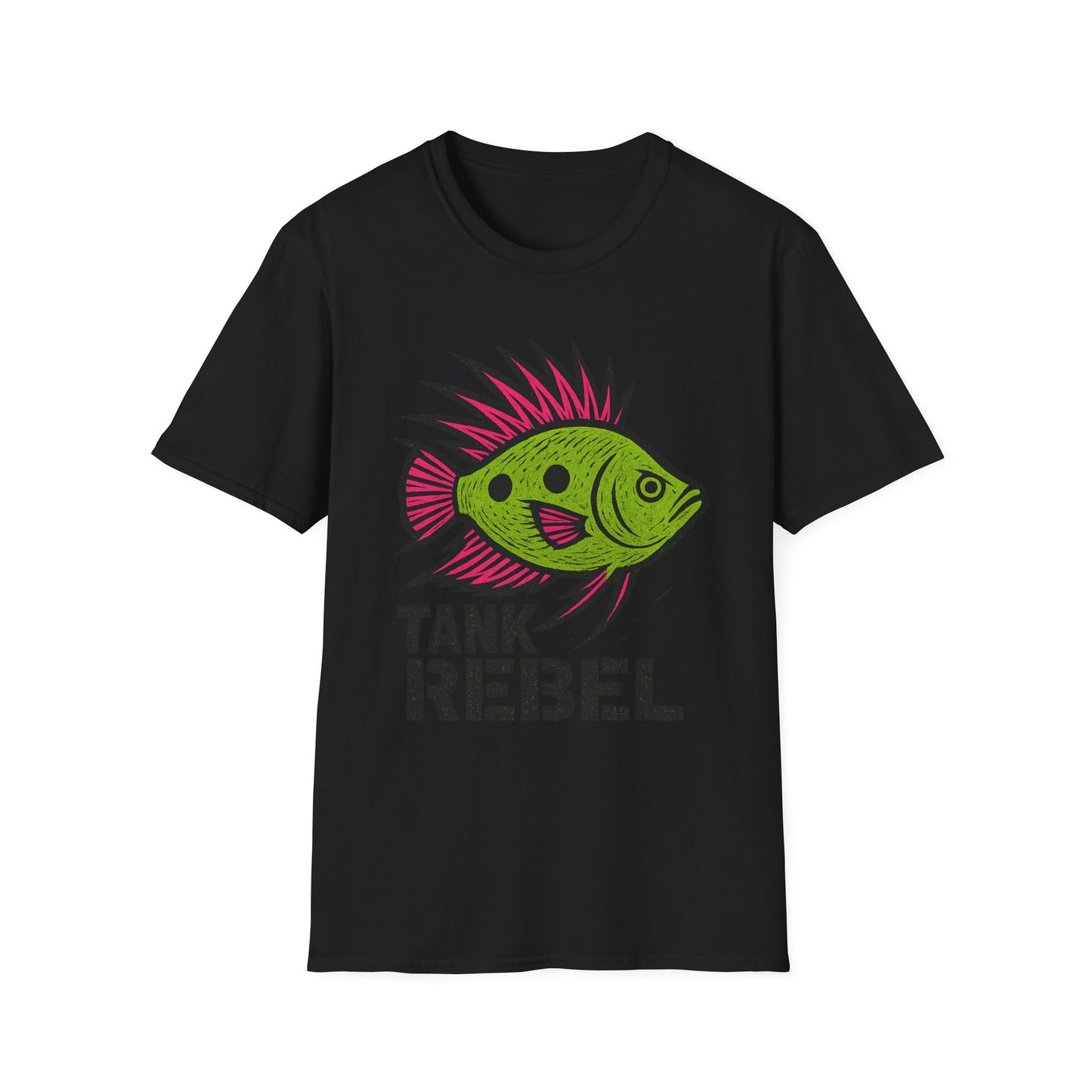Tank Rebel Tee – Punk Three-Spot Gourami Mohawk Design