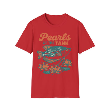 Pearls of the Tank Tee – Retro Pearl Gourami Lotus Design