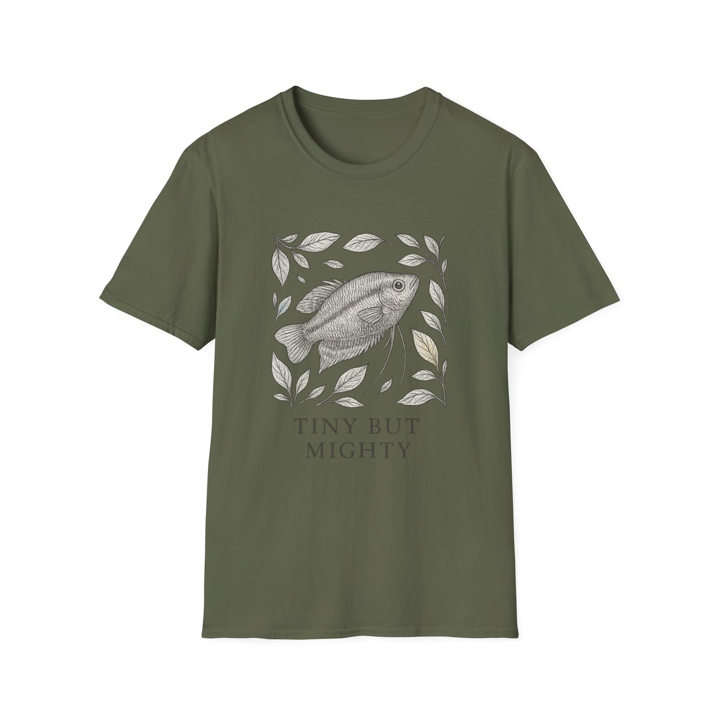 Tiny But Mighty Tee – Sparkling Gourami Hand-Sketched Design