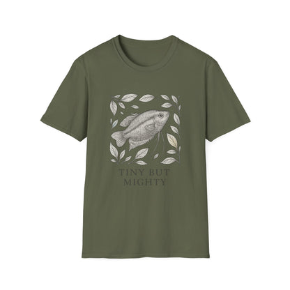 Tiny But Mighty Tee – Sparkling Gourami Hand-Sketched Design