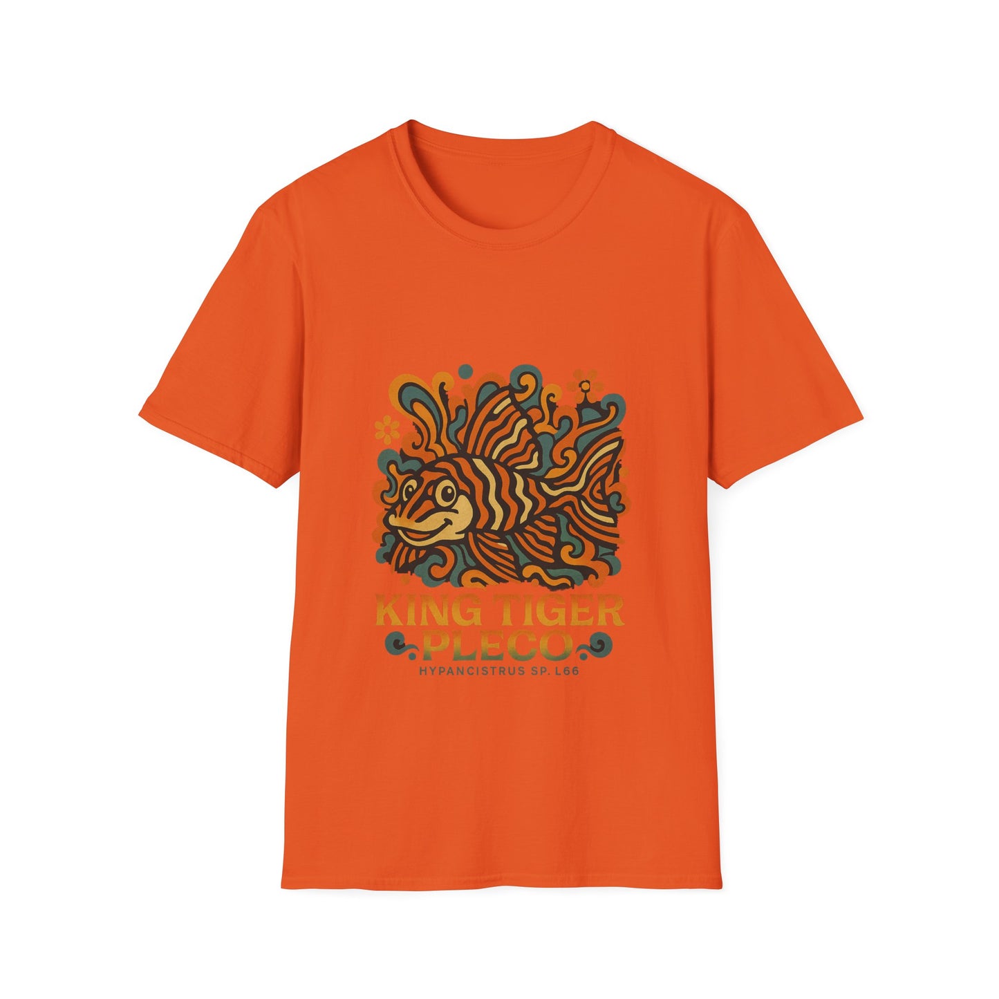 King Tiger Pleco Tee – Y2K Retro Wave Aquarium Design