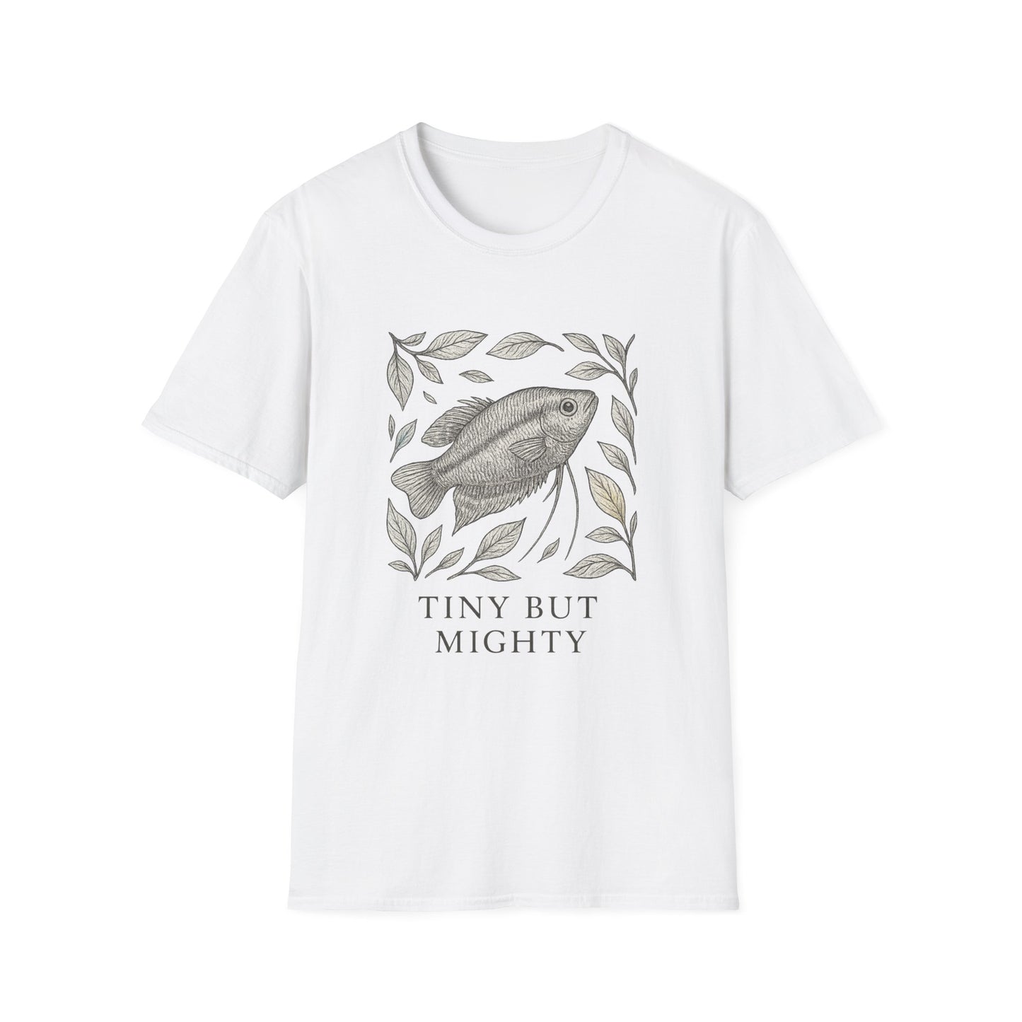 Tiny But Mighty Tee – Sparkling Gourami Hand-Sketched Design