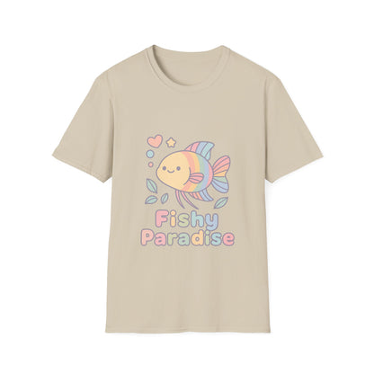 Fishy Paradise Tee – Kawaii Rainbow Paradise Fish Design