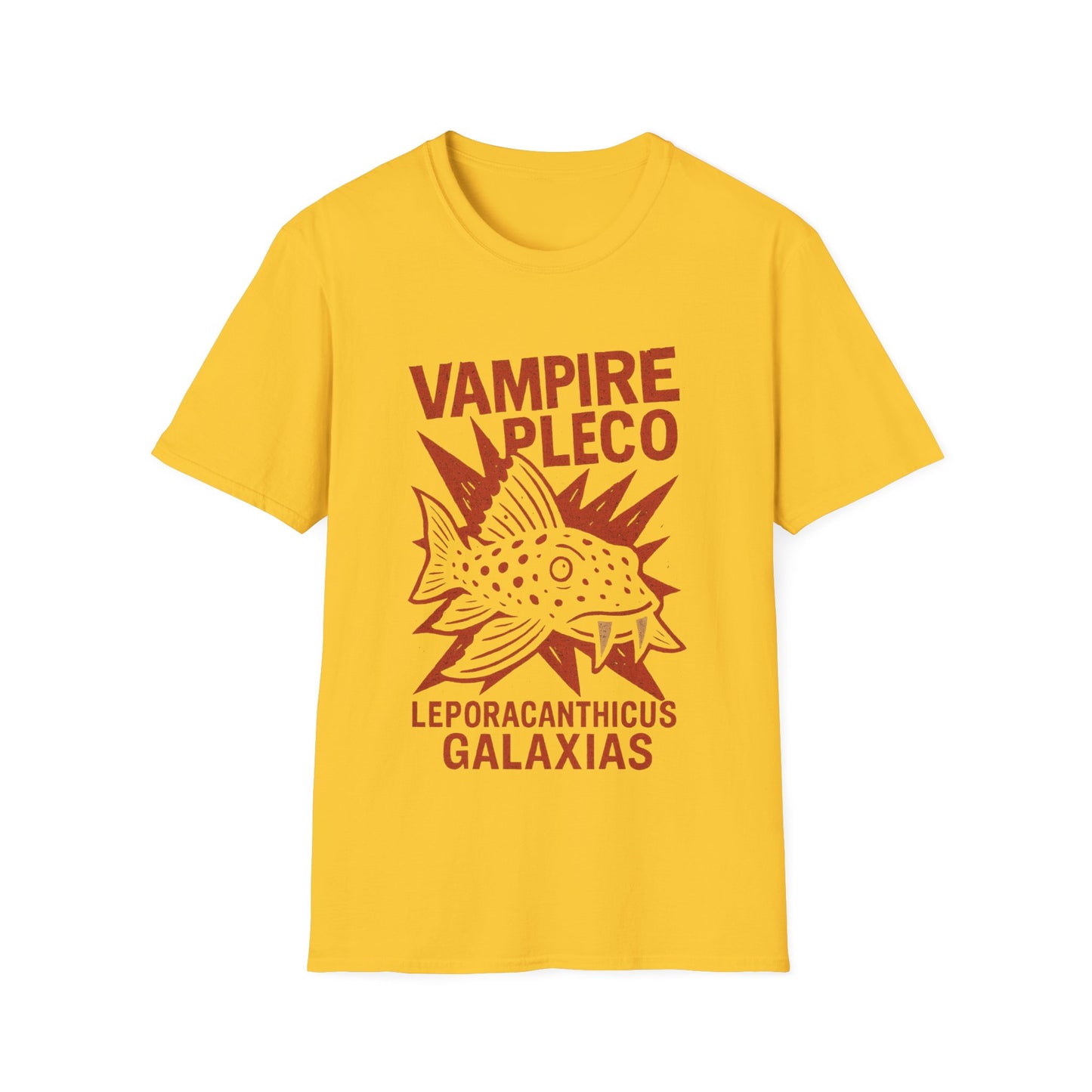 Vampire Pleco Tee – Punk Stencil Catfish Design