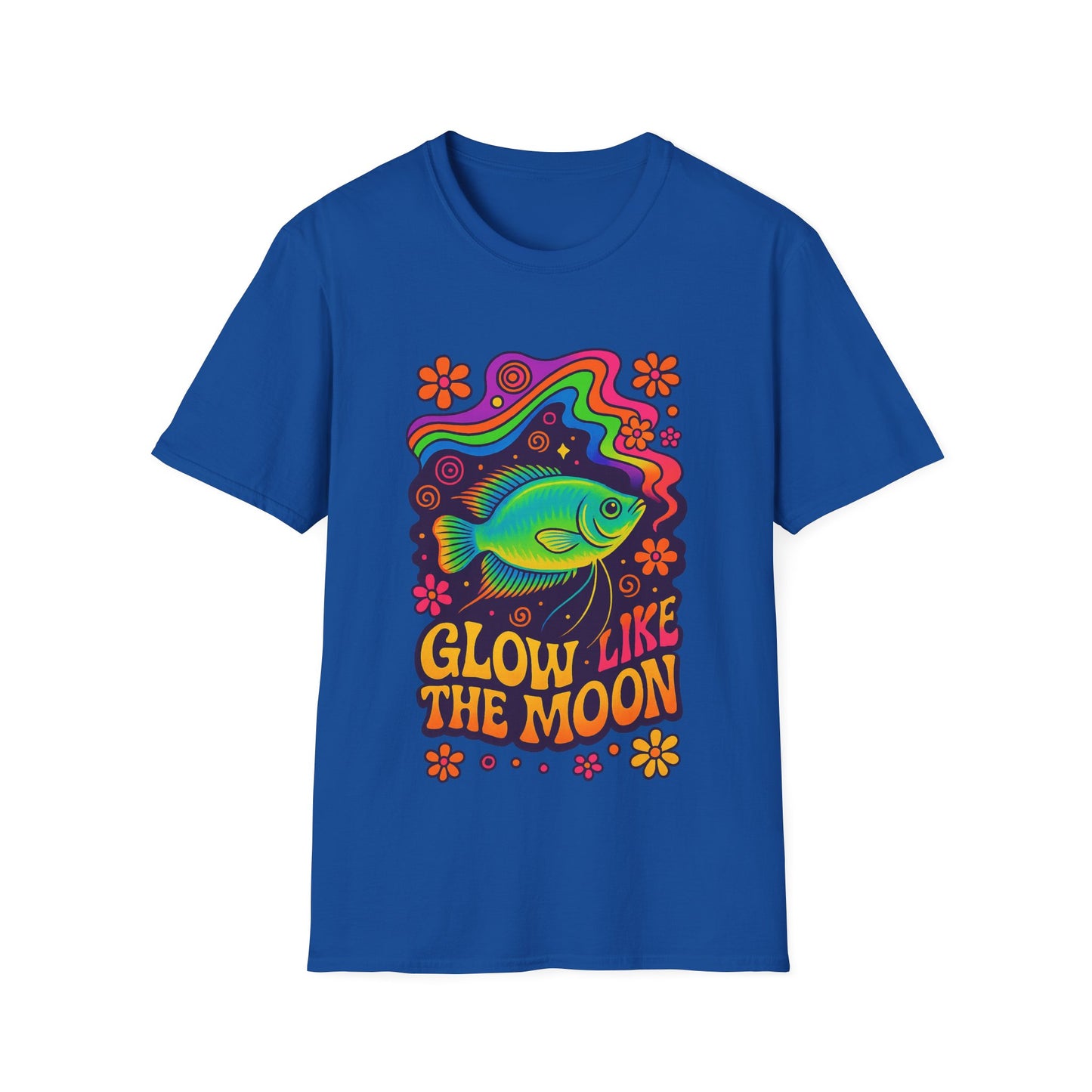 Glow Like the Moon Tee – Psychedelic Moonlight Gourami Design