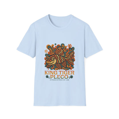 King Tiger Pleco Tee – Y2K Retro Wave Aquarium Design