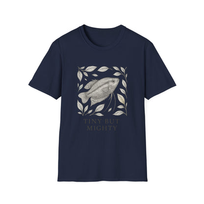 Tiny But Mighty Tee – Sparkling Gourami Hand-Sketched Design
