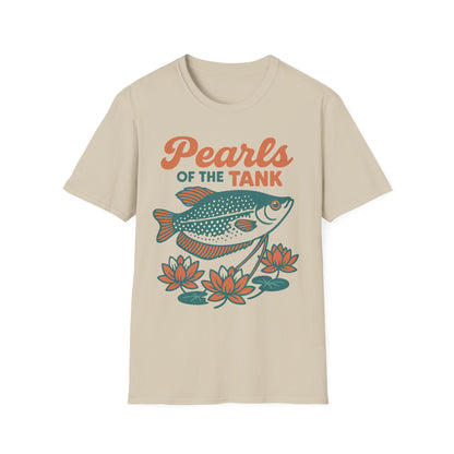 Pearls of the Tank Tee – Retro Pearl Gourami Lotus Design