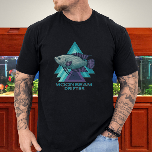Moonbeam Drifter Tee – Geometric Moonlight Gourami Design