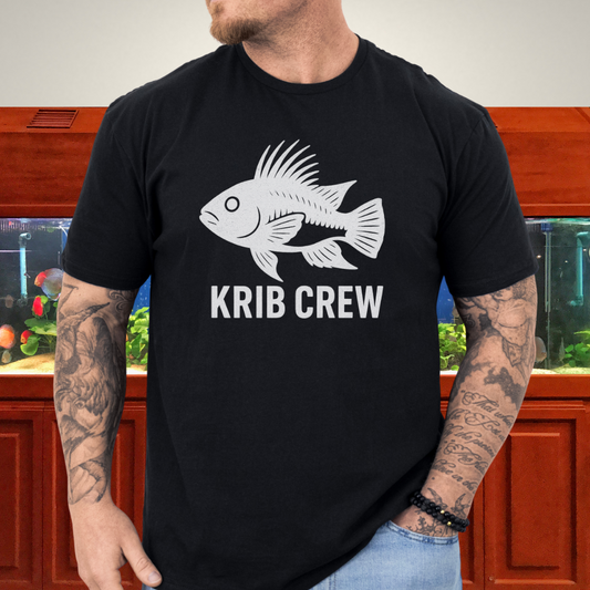 Krib Crew Tee – Minimal Monochrome Kribensis Logo Design