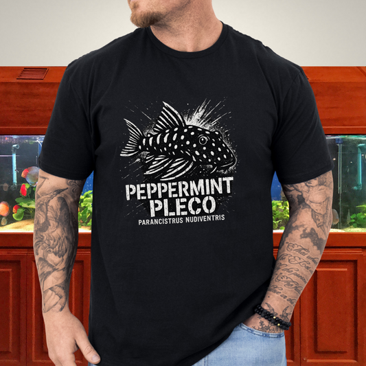 Peppermint Pleco T-Shirt – Punk Graffiti Parancistrus nudiventris Design for Aquarium Hobbyists