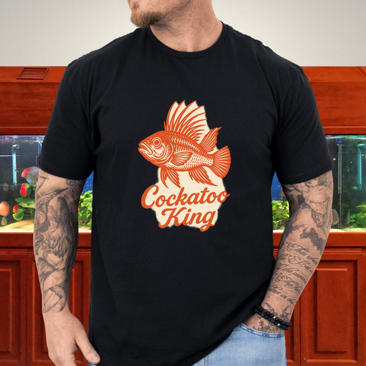 Cockatoo King Tee – Retro Apistogramma Letterpress Design