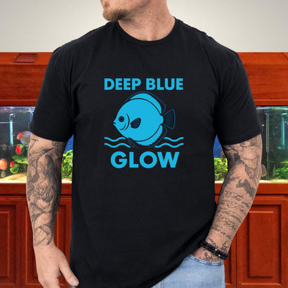 Deep Blue Glow Discus Fish Retro Tee-T-Shirt-Fish &amp; Friends Tees