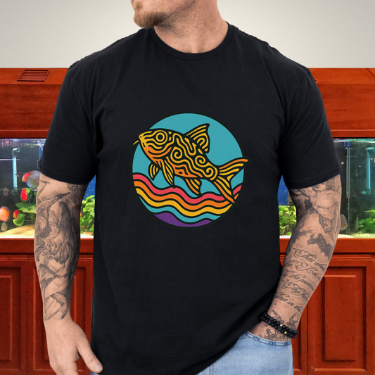 Psychedelic Cory Tee – Rainbow Swirl Trilineatus Design