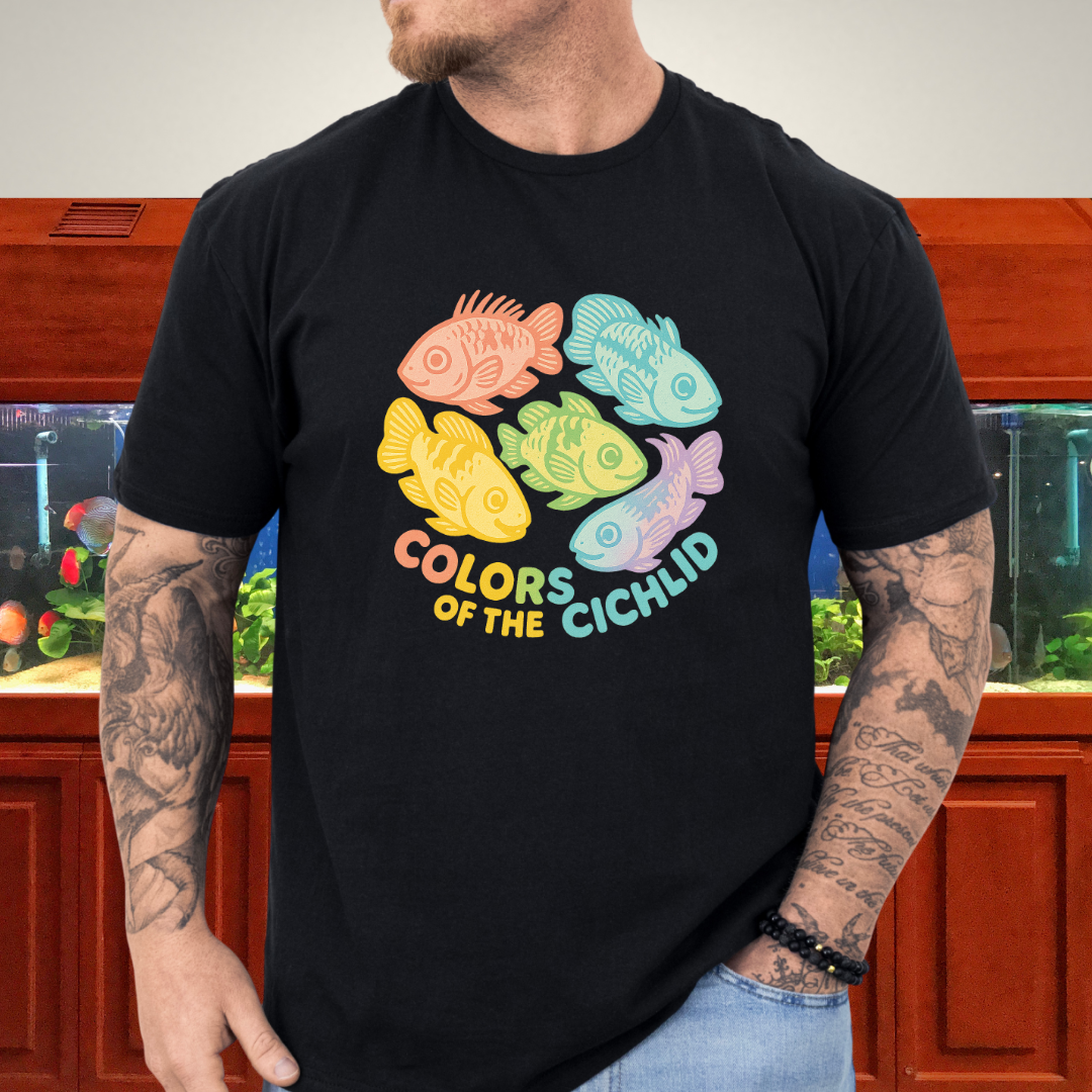 Colors of the Cichlid Tee – Rainbow Apistogramma Kawaii Design