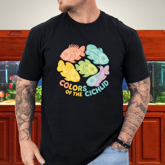 Colors of the Cichlid Tee – Rainbow Apistogramma Kawaii Design