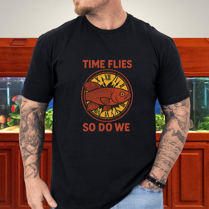 Time Flies, So Do We Tee – Guentheri Killifish Surreal Design