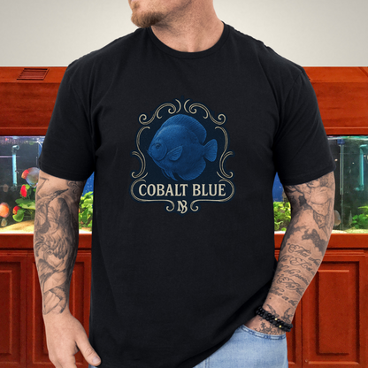 Majestic Retro Badge Cobalt Blue Discus Tee