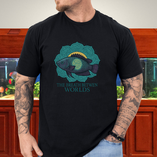 The Breath Between Worlds Tee – Spiritual Climbing Perch Design
