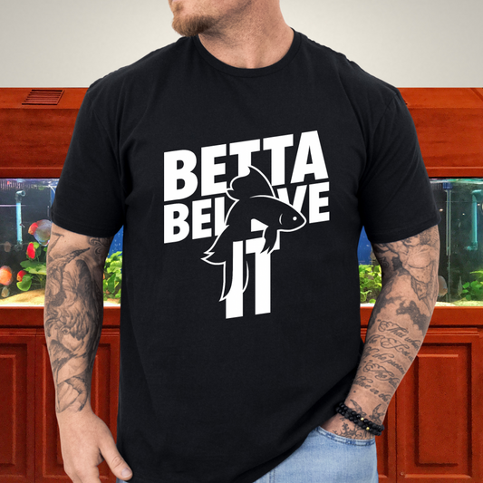 Stencil Betta Fish T-Shirt – Betta Believe It