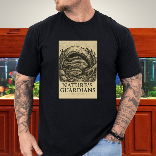 Nature’s Guardians Tee – Kribensis Pair Woodcut Illustration