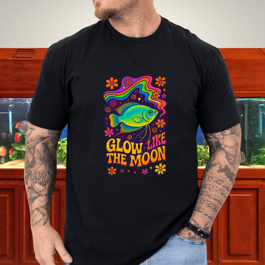 Glow Like the Moon Tee – Psychedelic Moonlight Gourami Design