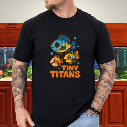 Tiny Titans Tee – Kawaii Dwarf Cichlid Cartoon Design