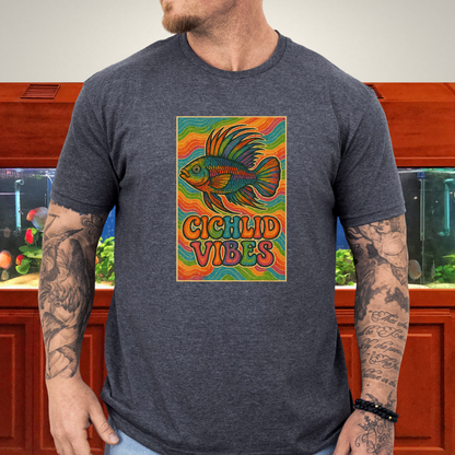 Cichlid Vibes Tee – Groovy Rainbow Apistogramma Design