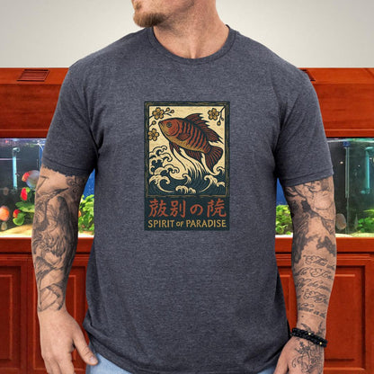 Spirit of Paradise Tee – Ukiyo-e Paradise Fish Wave Design