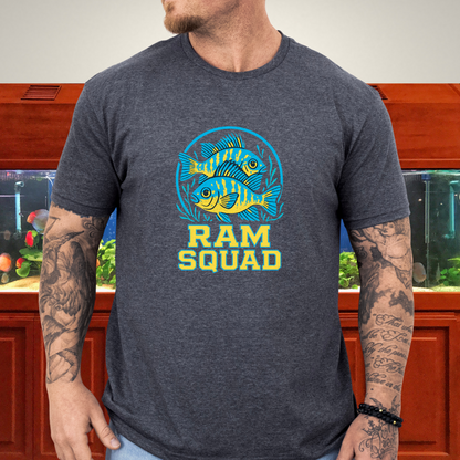 Ram Squad Tee – German Blue Ram Retro Sports Logo Design