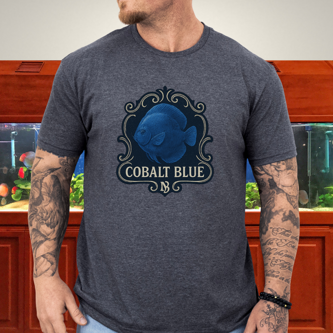 Majestic Retro Badge Cobalt Blue Discus Tee
