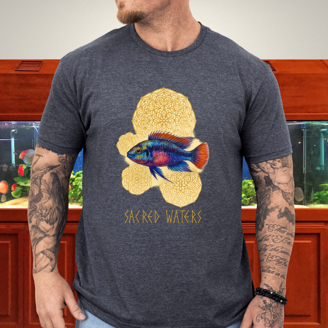 Sacred Waters Tee – Kribensis with Mandala Geometry Design