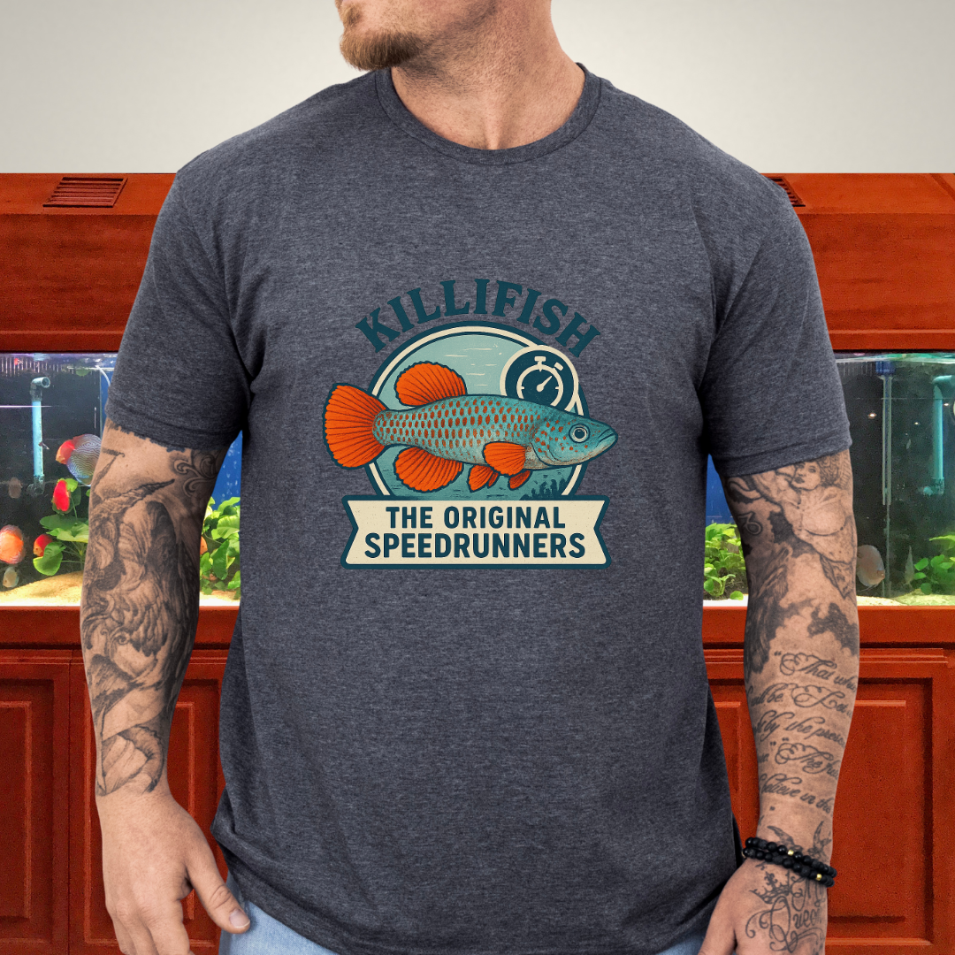 Original Speedrunners Tee – Korthausae Killifish Badge Design