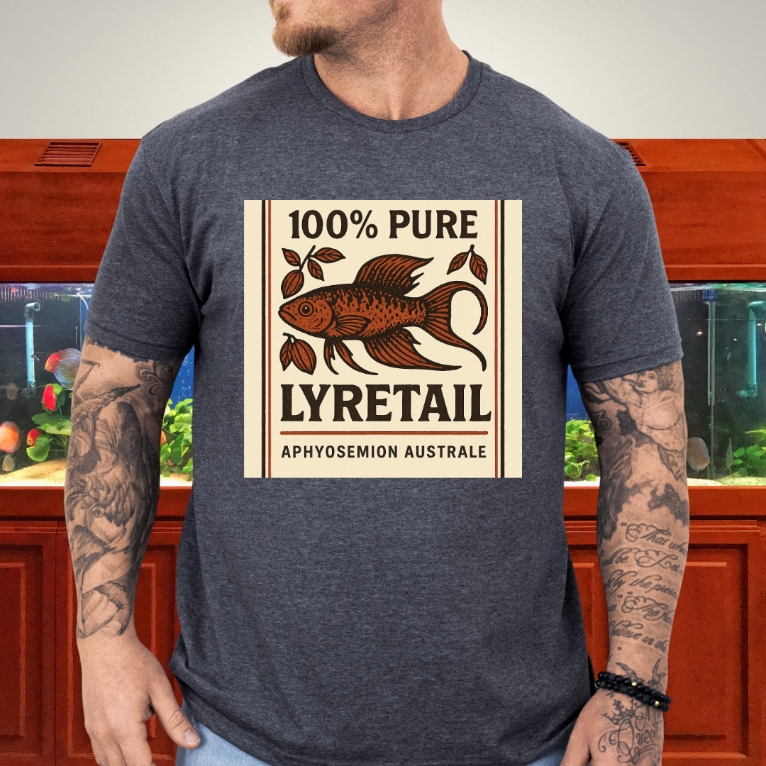 100% Pure Lyretail Tee – Chocolate Australe Killifish Retro Design