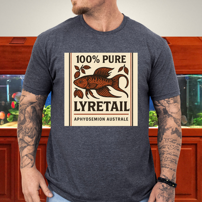 100% Pure Lyretail Tee – Chocolate Australe Killifish Retro Design