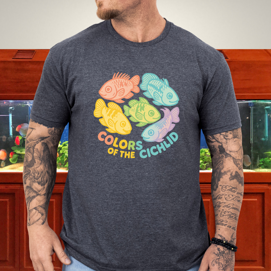Colors of the Cichlid Tee – Rainbow Apistogramma Kawaii Design