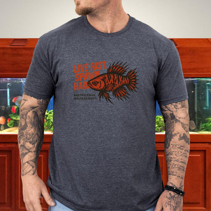 Live Fast, Spawn Hard Tee – Wolterstorffi Killifish Punk Design