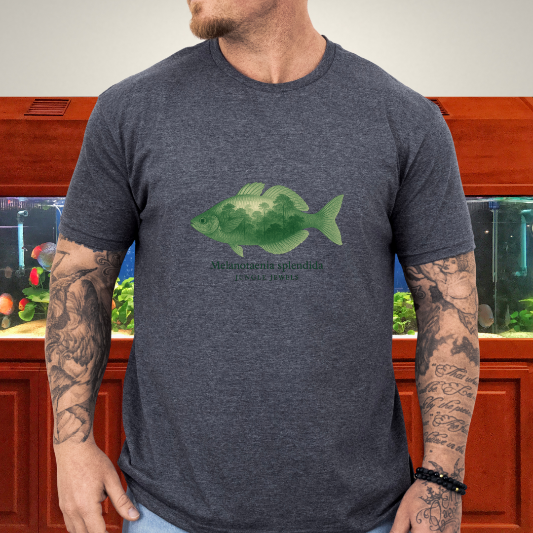 Jungle Jewels Tee – Eastern Rainbowfish Double Exposure Design
