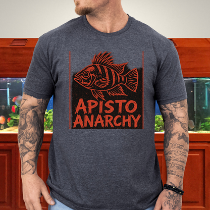 Apisto Anarchy Tee – Punk Band Poster Cichlid Design