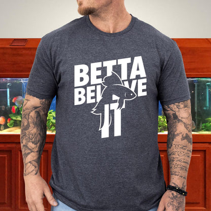 Stencil Betta Fish T-Shirt – Betta Believe It-T-Shirt-Fish &amp; Friends Tees
