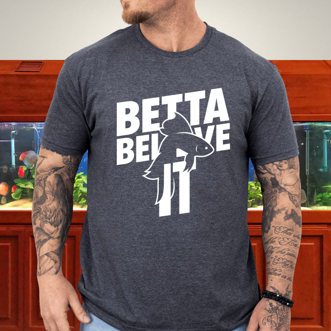 Stencil Betta Fish T-Shirt – Betta Believe It