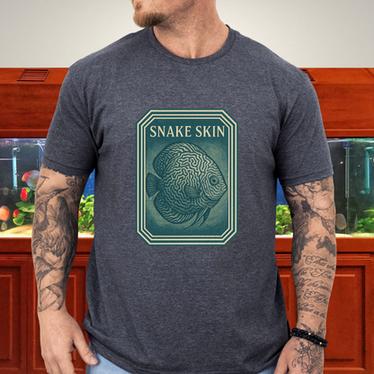 Retro Geometric Snake Skin Discus Tee