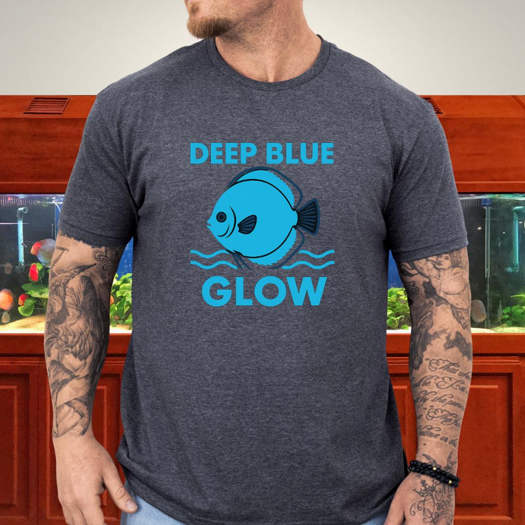 Deep Blue Glow Discus Fish Retro Tee-T-Shirt-Fish &amp; Friends Tees