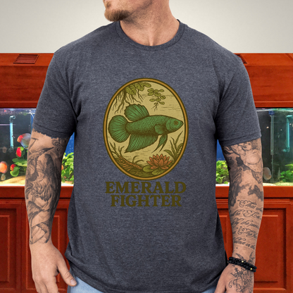 Emerald Fighter Wild Betta Smaragdina T-Shirt – Retro Nature Print