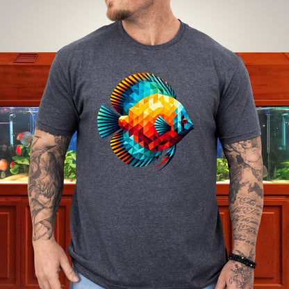 Geometric Discus Fish T-Shirt – Polygonal Aquarium Art-T-Shirt-Fish &amp; Friends Tees