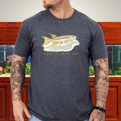 Stripe It Like It’s Hot Tee – Bivittatum Killifish Surreal Design