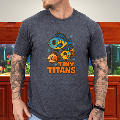 Tiny Titans Tee – Kawaii Dwarf Cichlid Cartoon Design
