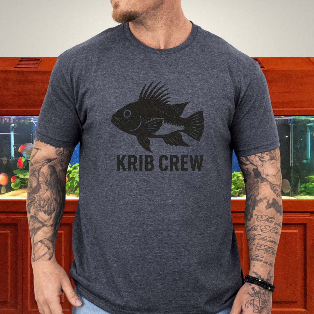Krib Crew Tee – Minimal Monochrome Kribensis Logo Design